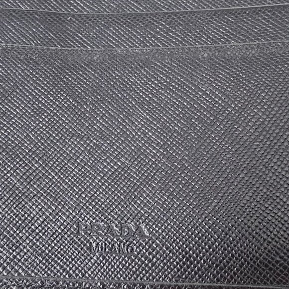 Prada Milano Saffiano Leather Compact Bifold Black Wallet - Picture 5 of 14